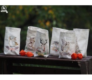 Stickserie ITH - Lichtbeutel Waldtiere LineArt